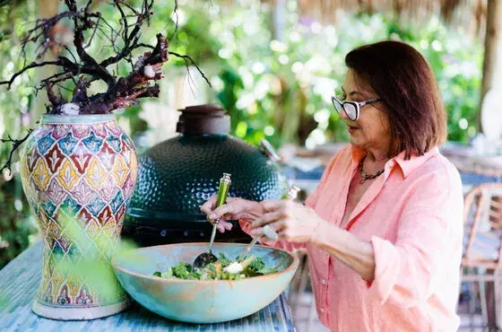 Christa Wilm in her kitchen